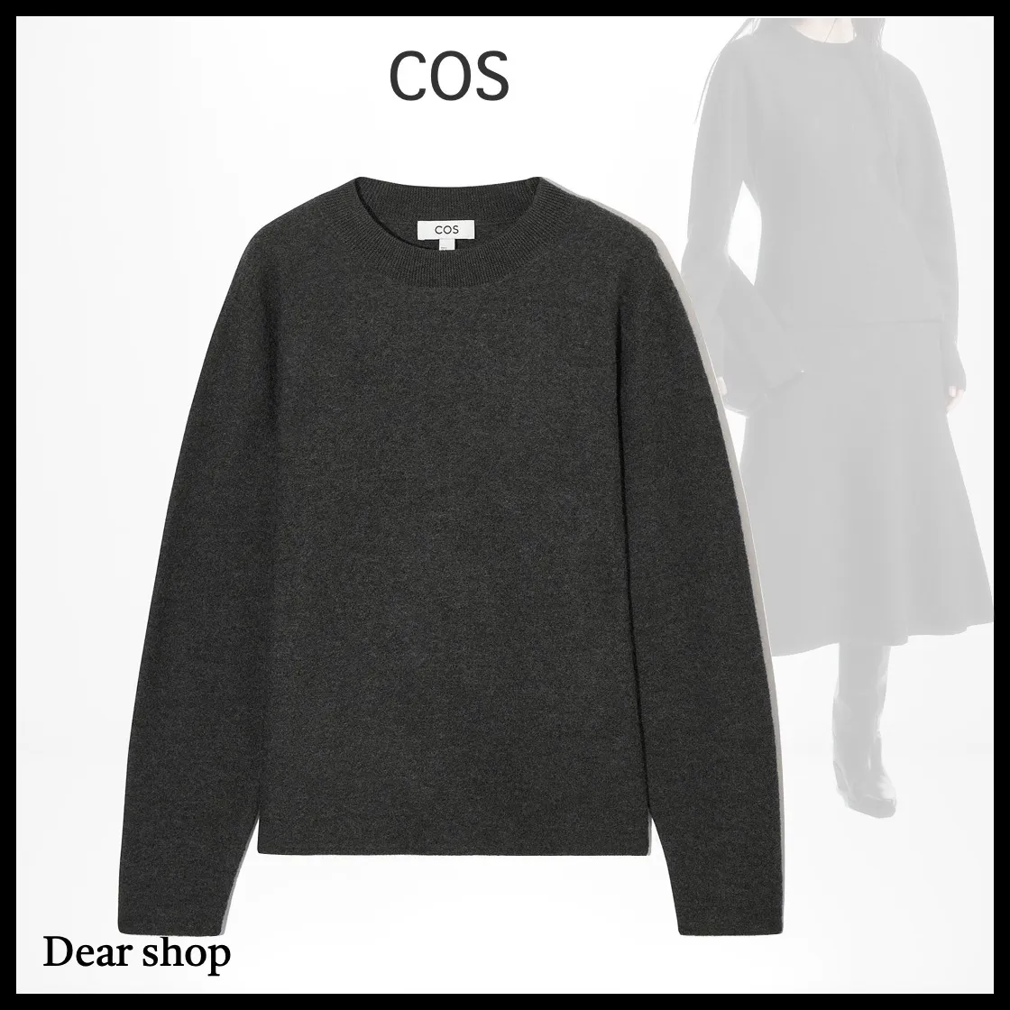 COS  |Long Sleeves Plain Bridal V-neck & Crew neck