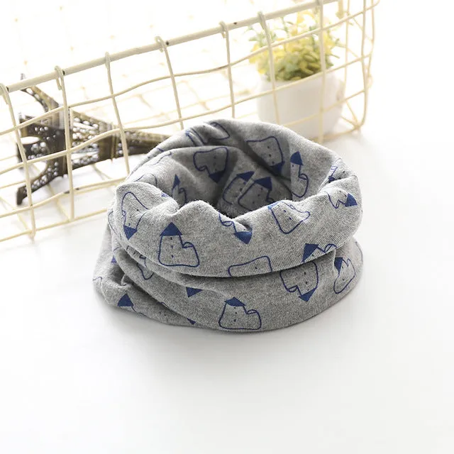 Cotton Baby Scarf Baby Bibs For Boys Girls Burp Cloths Baberos Lovely Kids Collars O Ring Neckerchief