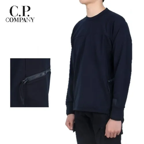 C.P. Company  |Long Sleeves Cotton Logo Sweatshirts