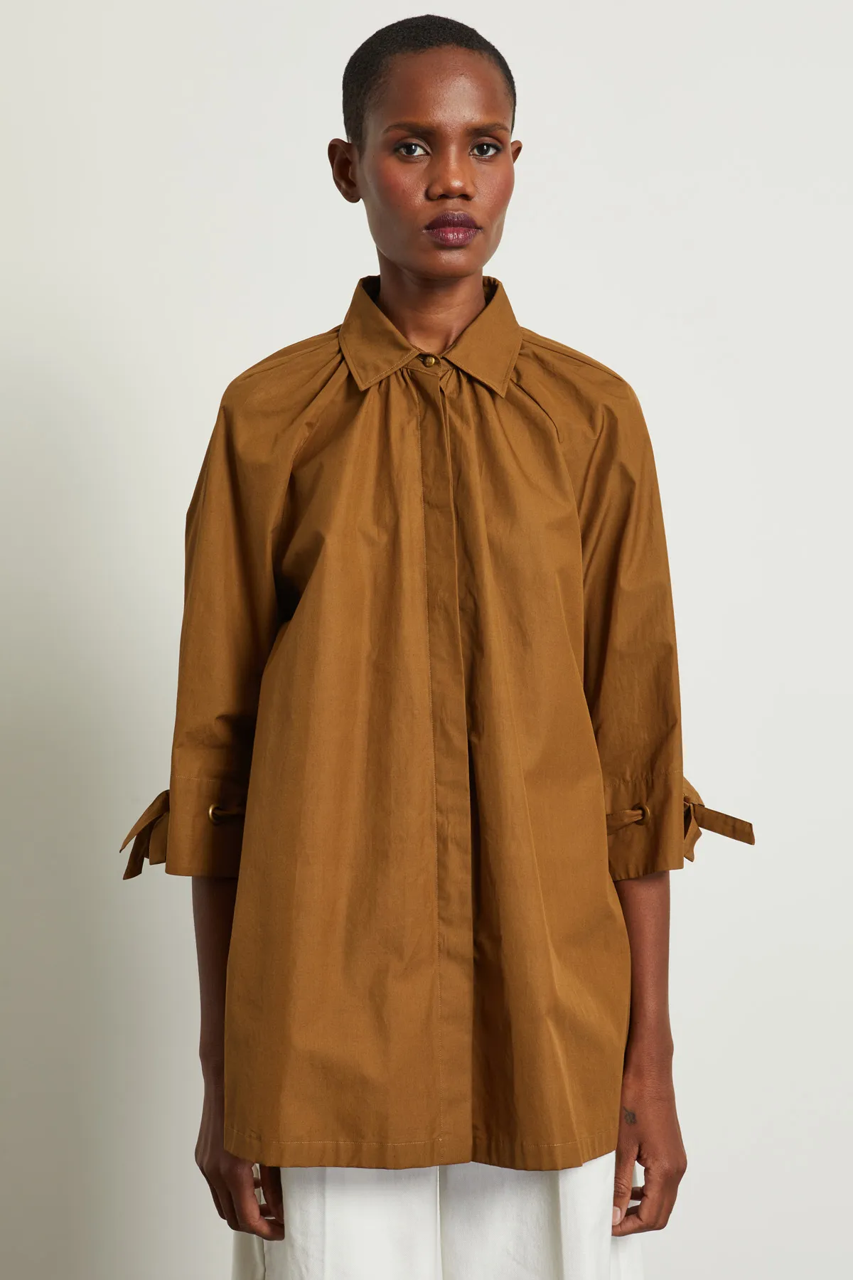 Diffusione Tessile  |Long Sleeves Plain Cotton Tunics