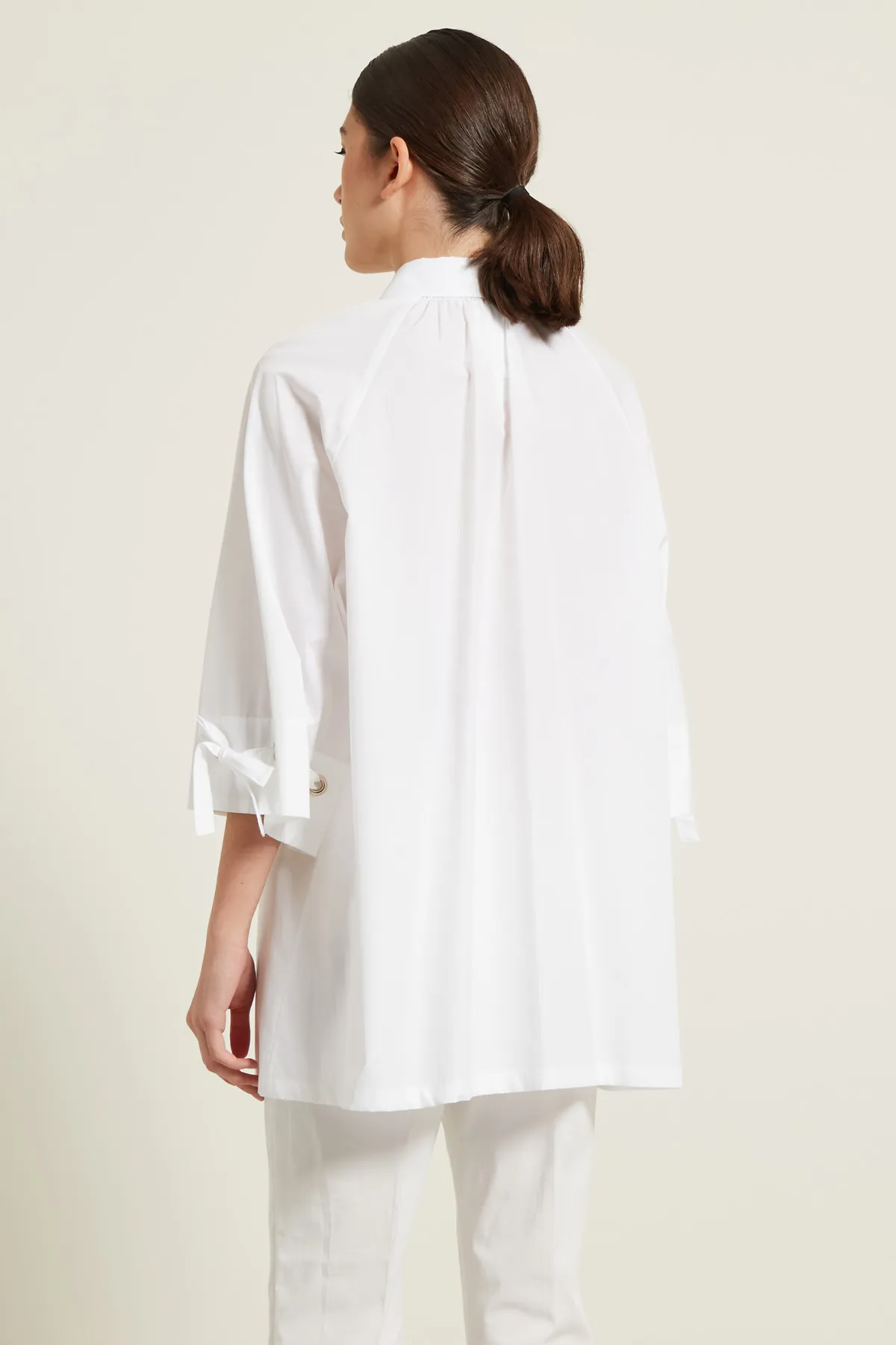 Diffusione Tessile  |Long Sleeves Plain Cotton Tunics