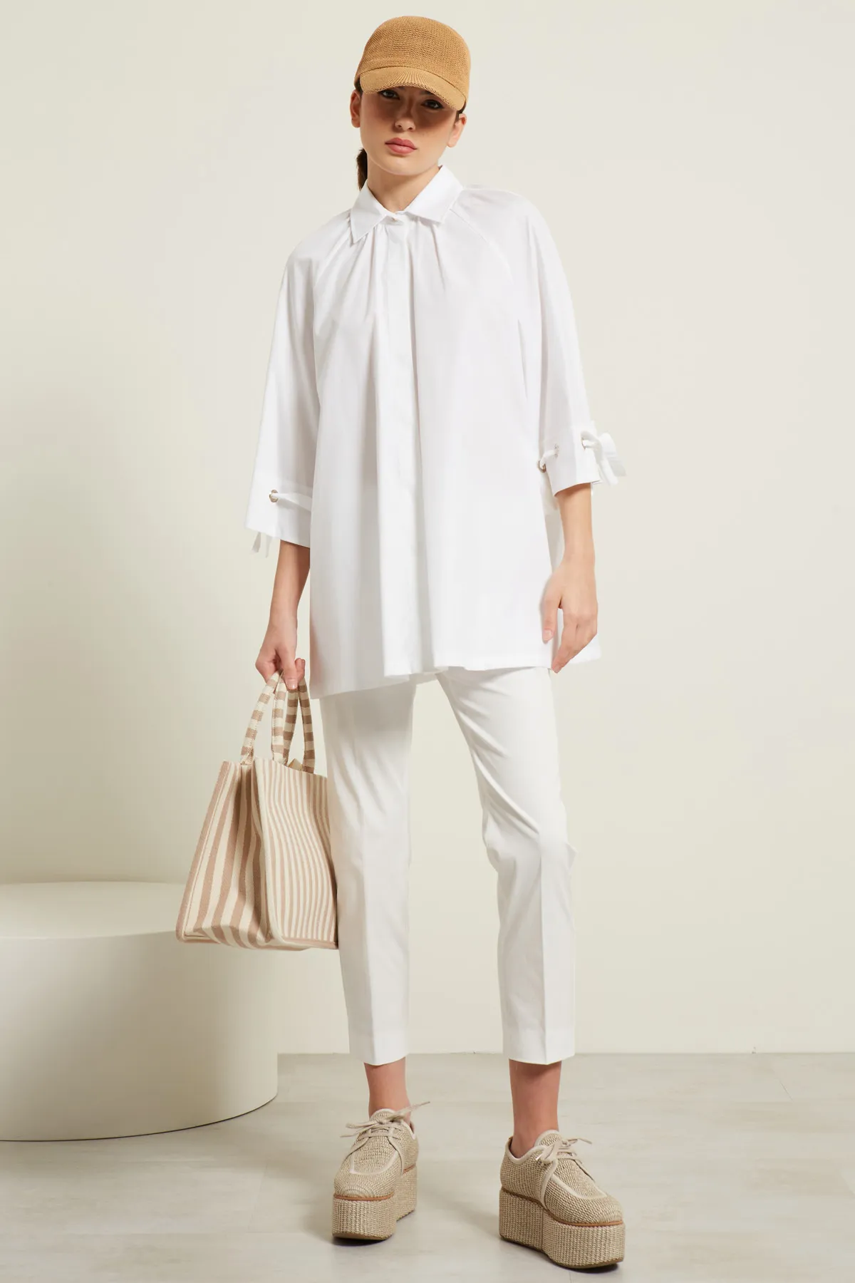 Diffusione Tessile  |Long Sleeves Plain Cotton Tunics