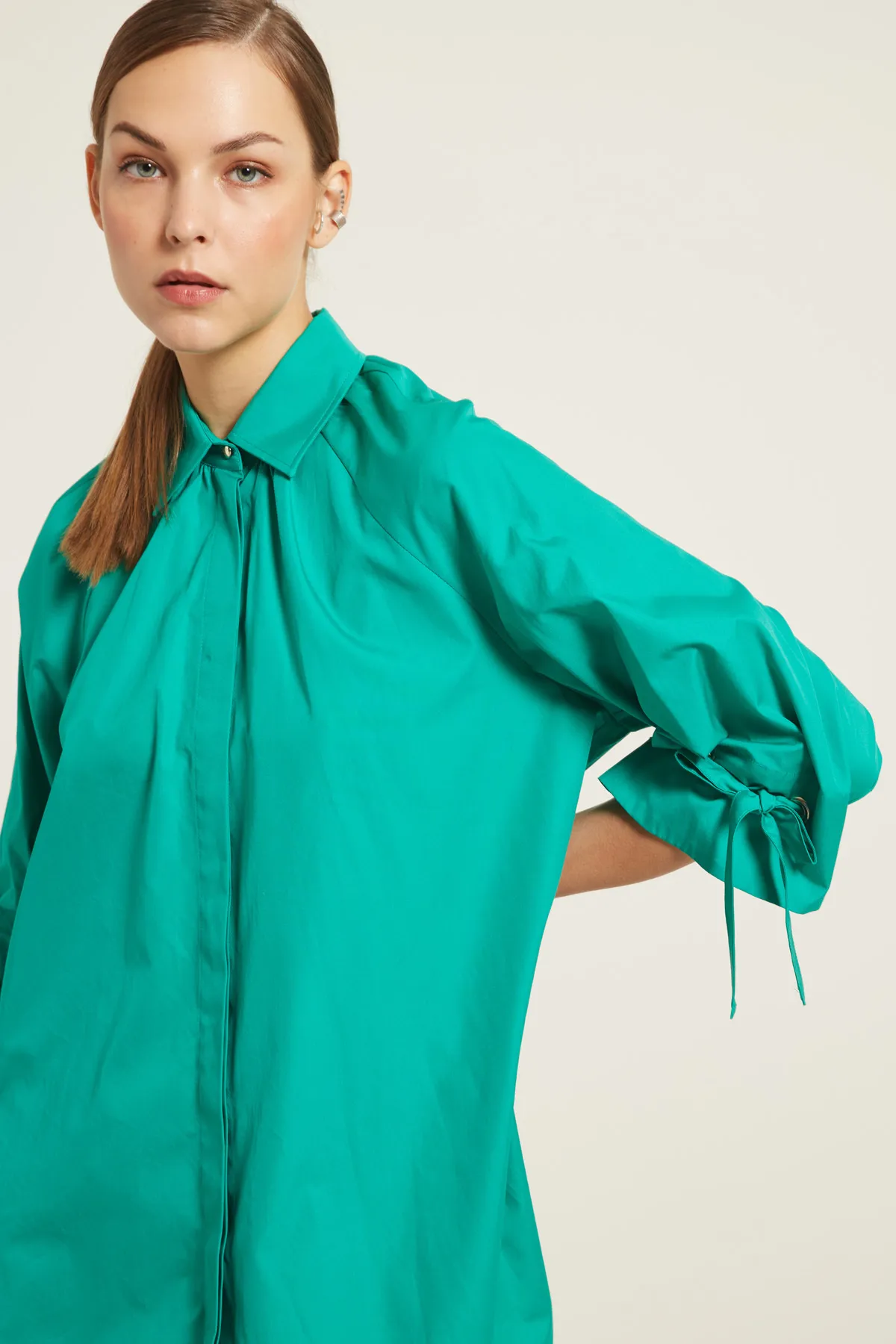 Diffusione Tessile  |Long Sleeves Plain Cotton Tunics