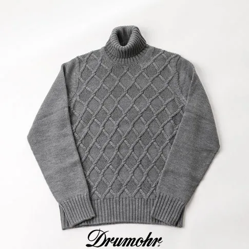 Drumohr  |Wool Long Sleeves Plain Handmade Sweaters