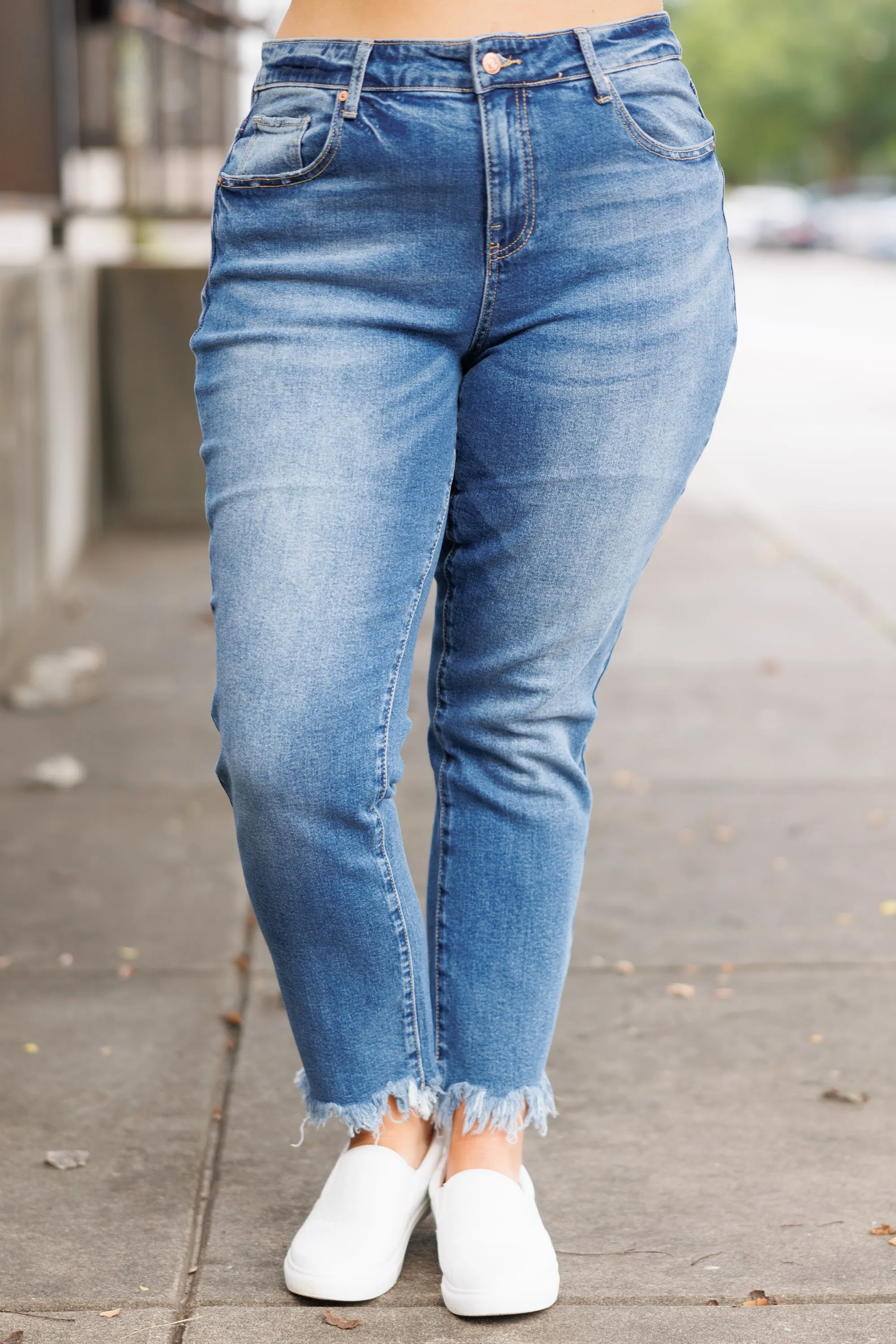 Early Bird Catches Jeans, Medium Wash