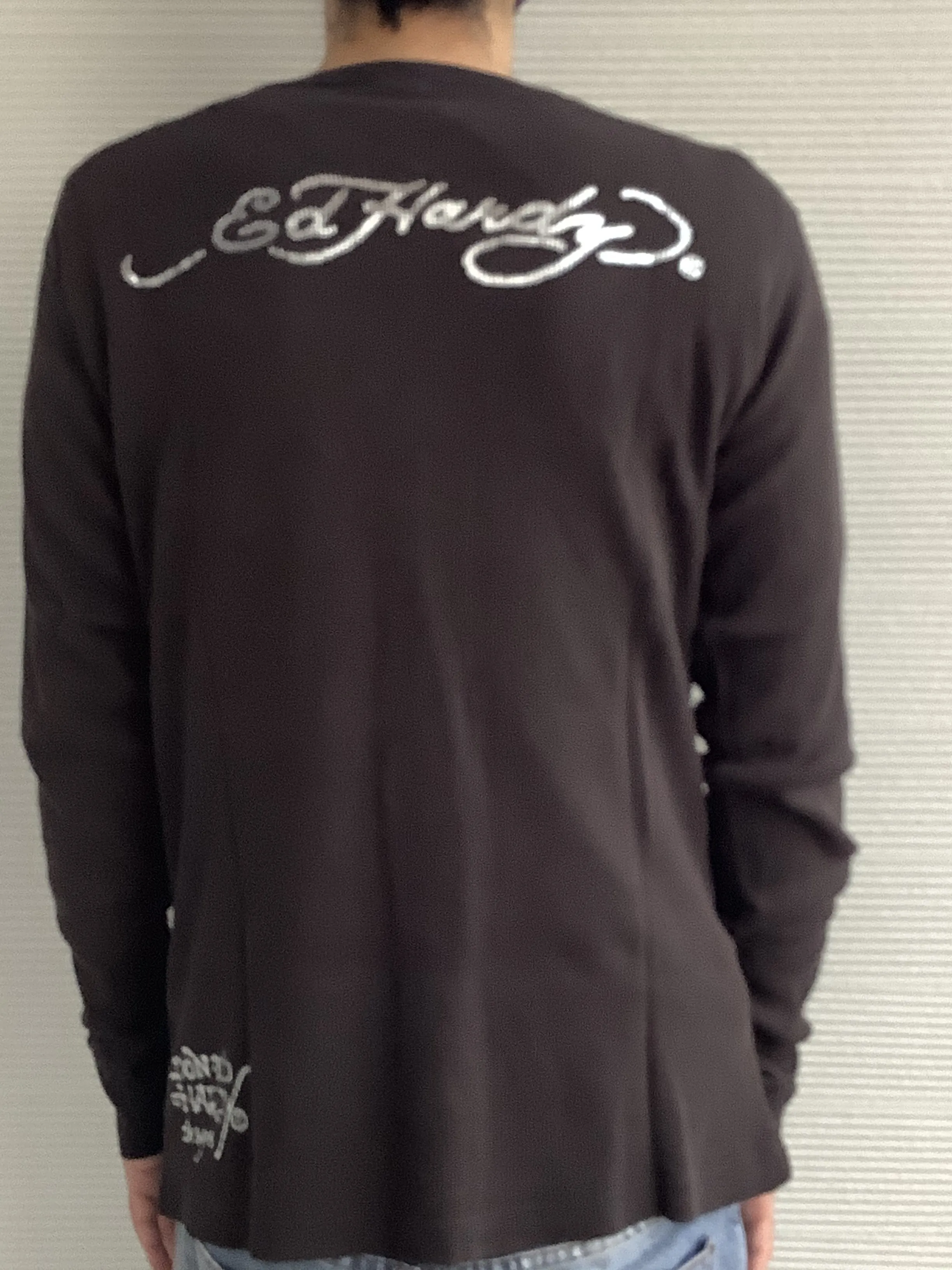 Ed Hardy  |Crew Neck Skull Zebra Patterns Leopard Patterns Street Style