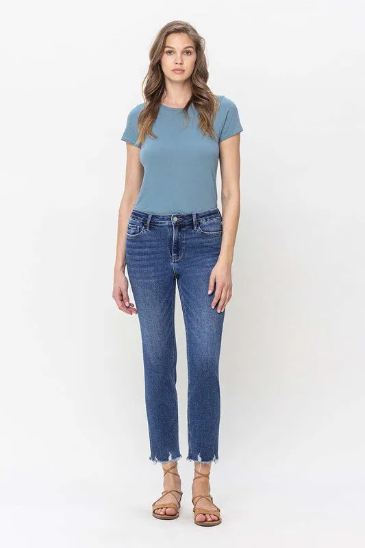 Eden High Rise Crop Slim Straight Jeans