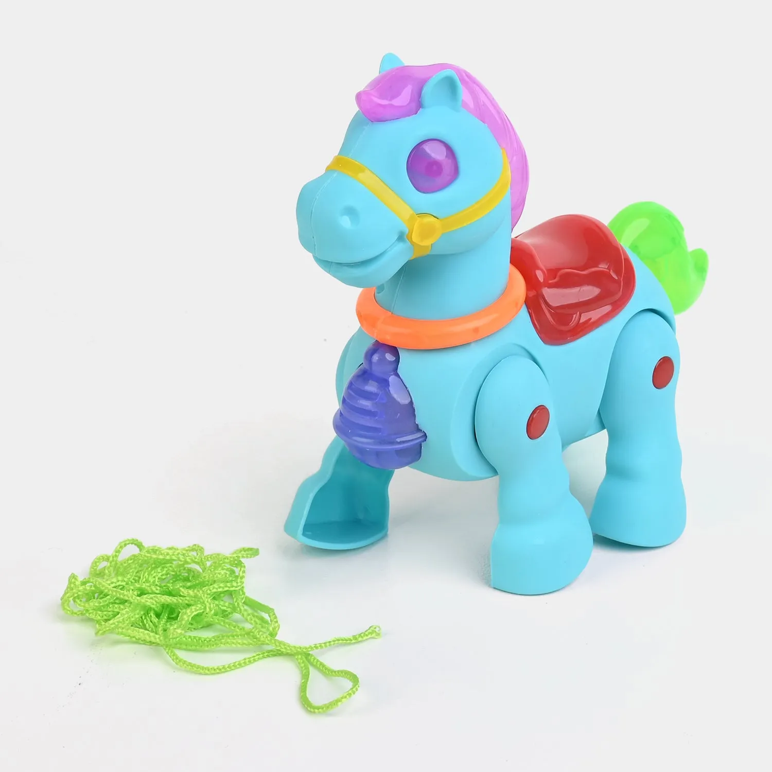 Electric Light & Music Walking Robot Along Horse Toy