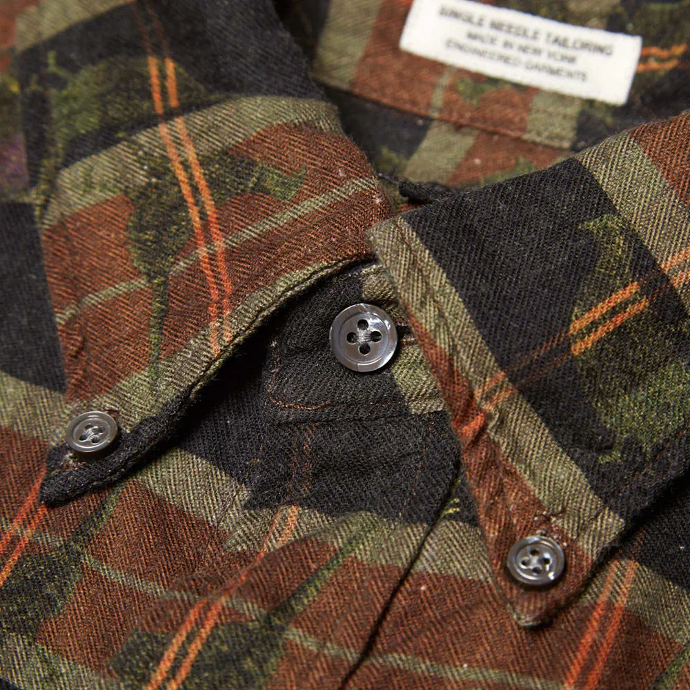 Engineered Garments 19th Century Button Down ShirtBrown Printed Birds