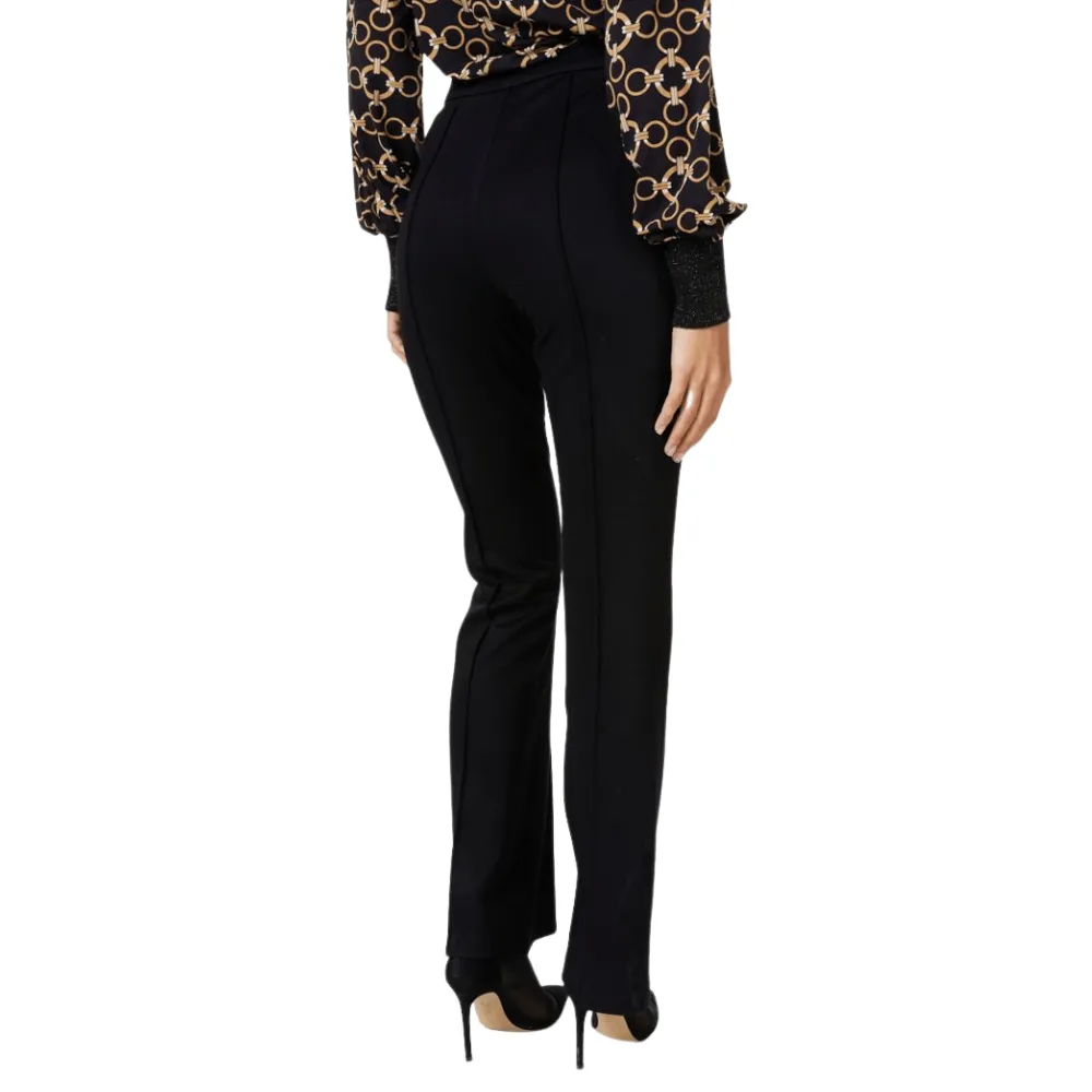 Esqualo Black Twill Flair Trousers - W2217701