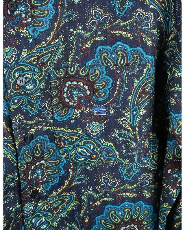 ETRO  |Paisley Long Sleeves Cotton Luxury Shirts