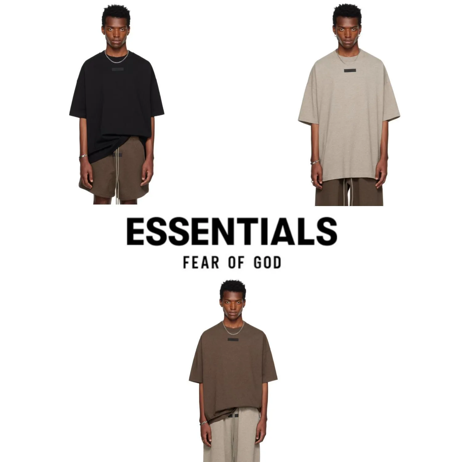 FEAR OF GOD  |Crew Neck Pullovers Street Style Plain Cotton Short Sleeves