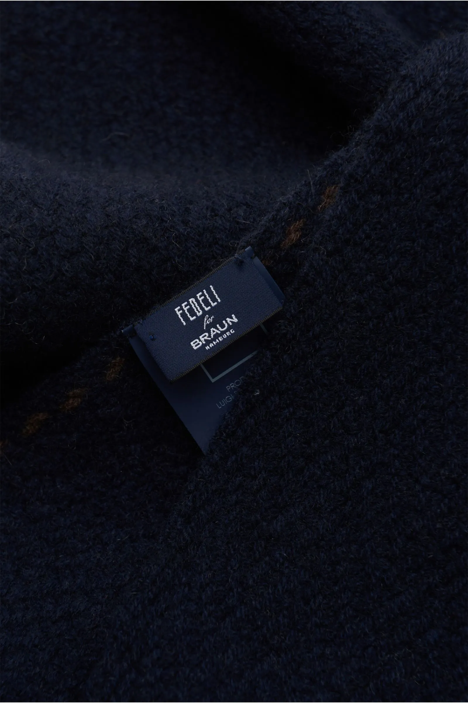 FEDELI cashmere scarf navy