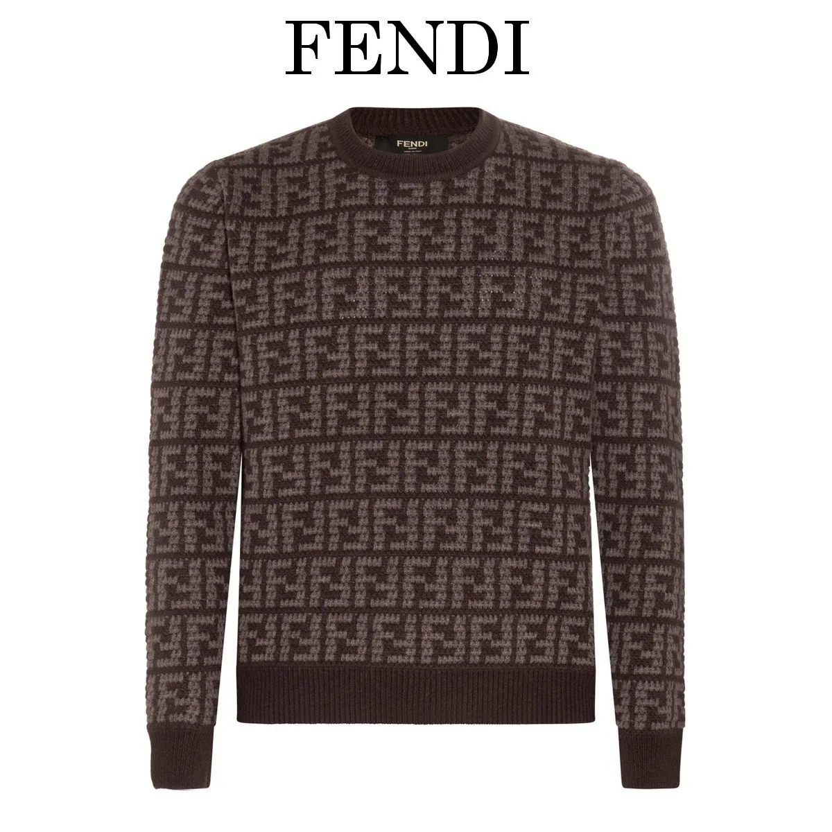 FENDI  |Monogram Cashmere Long Sleeves Luxury Sweaters