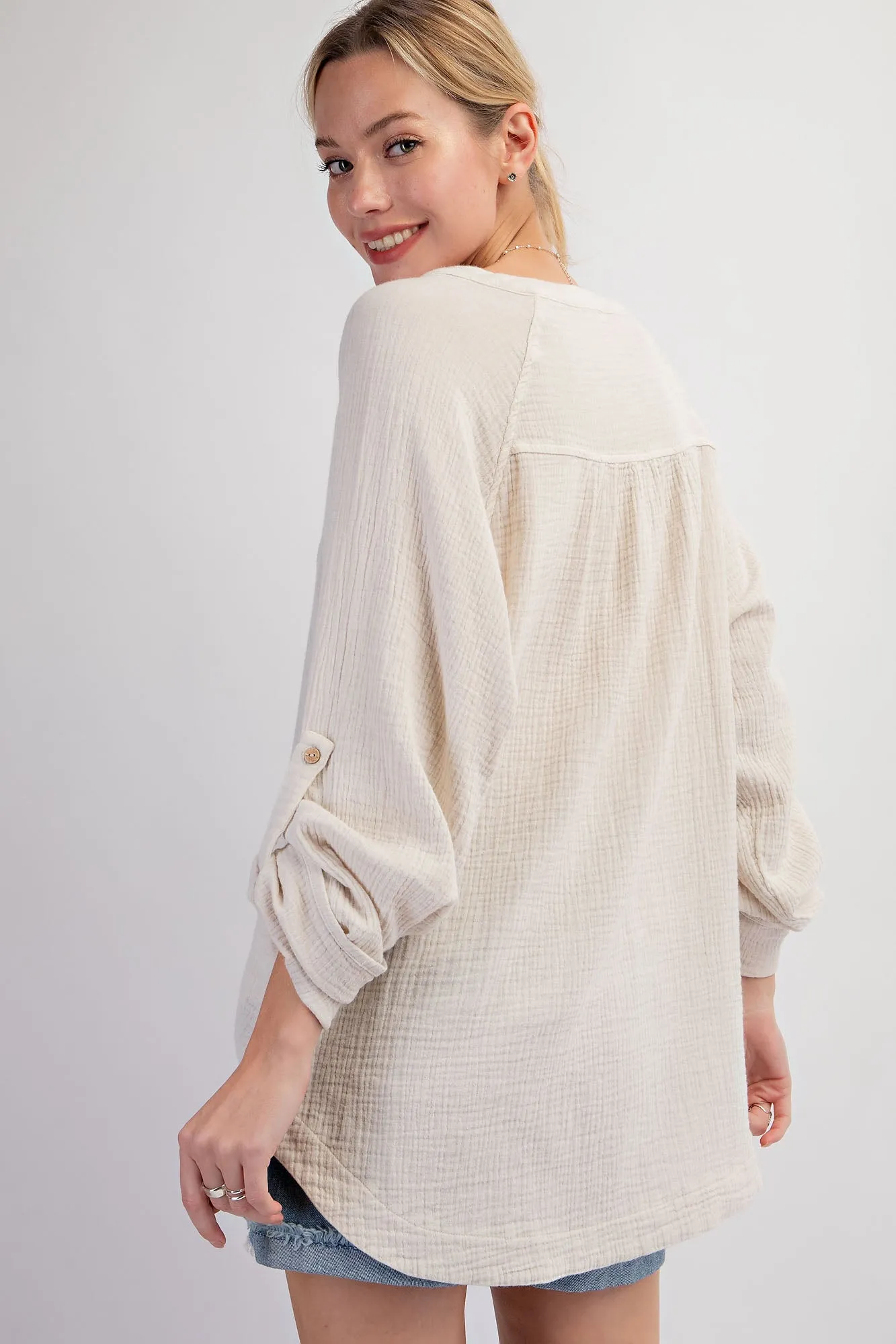 FINAL SALE - Gauze Pocket Tunic - 2 Colors!