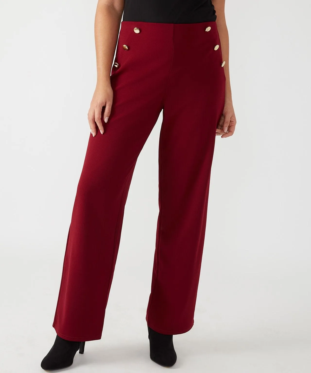 First Avenue Wide Leg Jersey Trousers