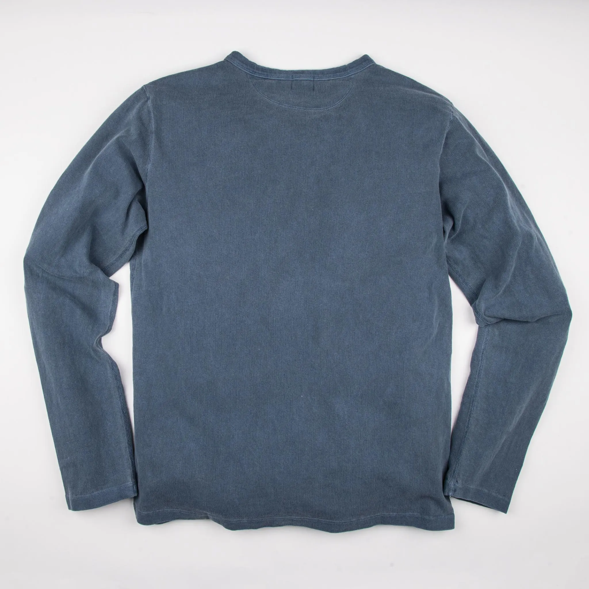 Freenote Cloth 13oz Henley L/S - Faded Blue