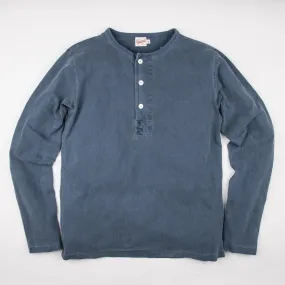 Freenote Cloth 13oz Henley L/S - Faded Blue