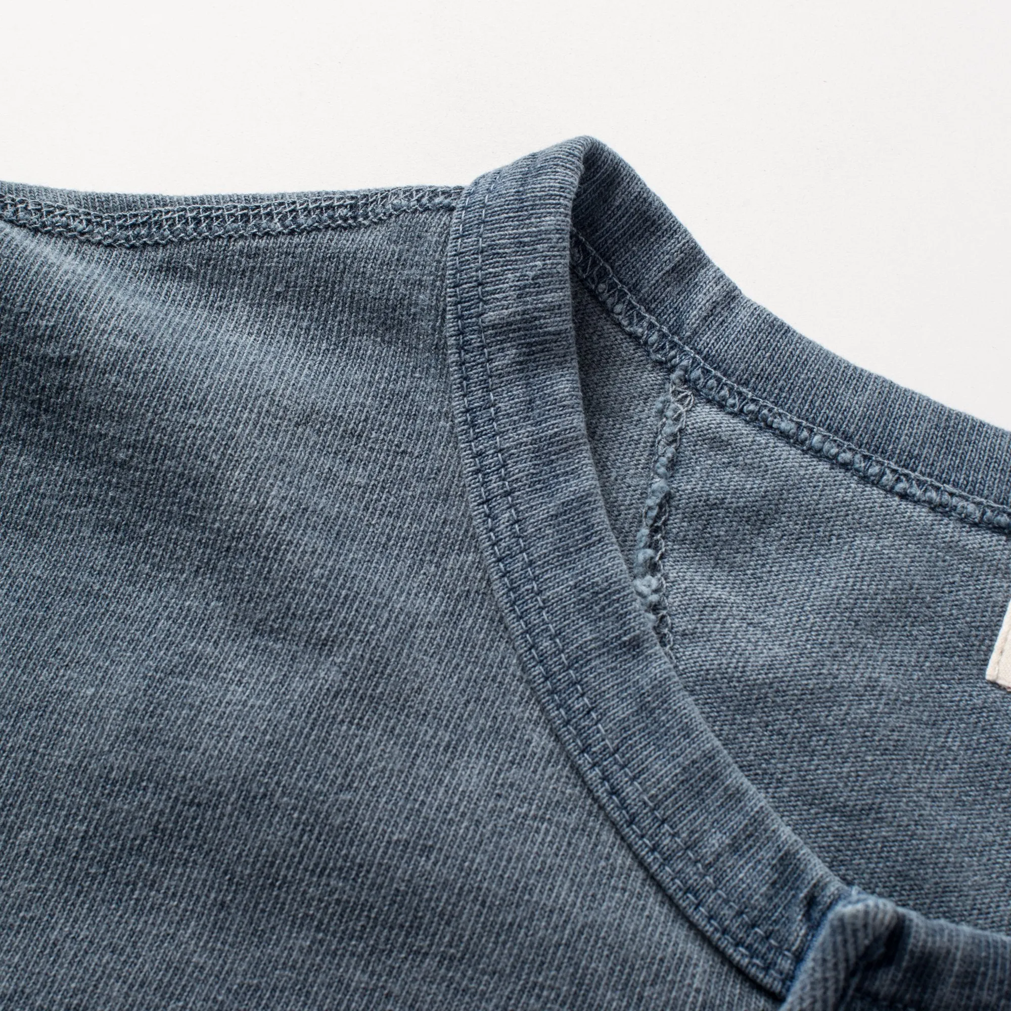 Freenote Cloth 13oz Henley L/S - Faded Blue