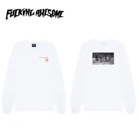 Fucking Awesome  |Crew Neck Pullovers Unisex Street Style Long Sleeves Cotton