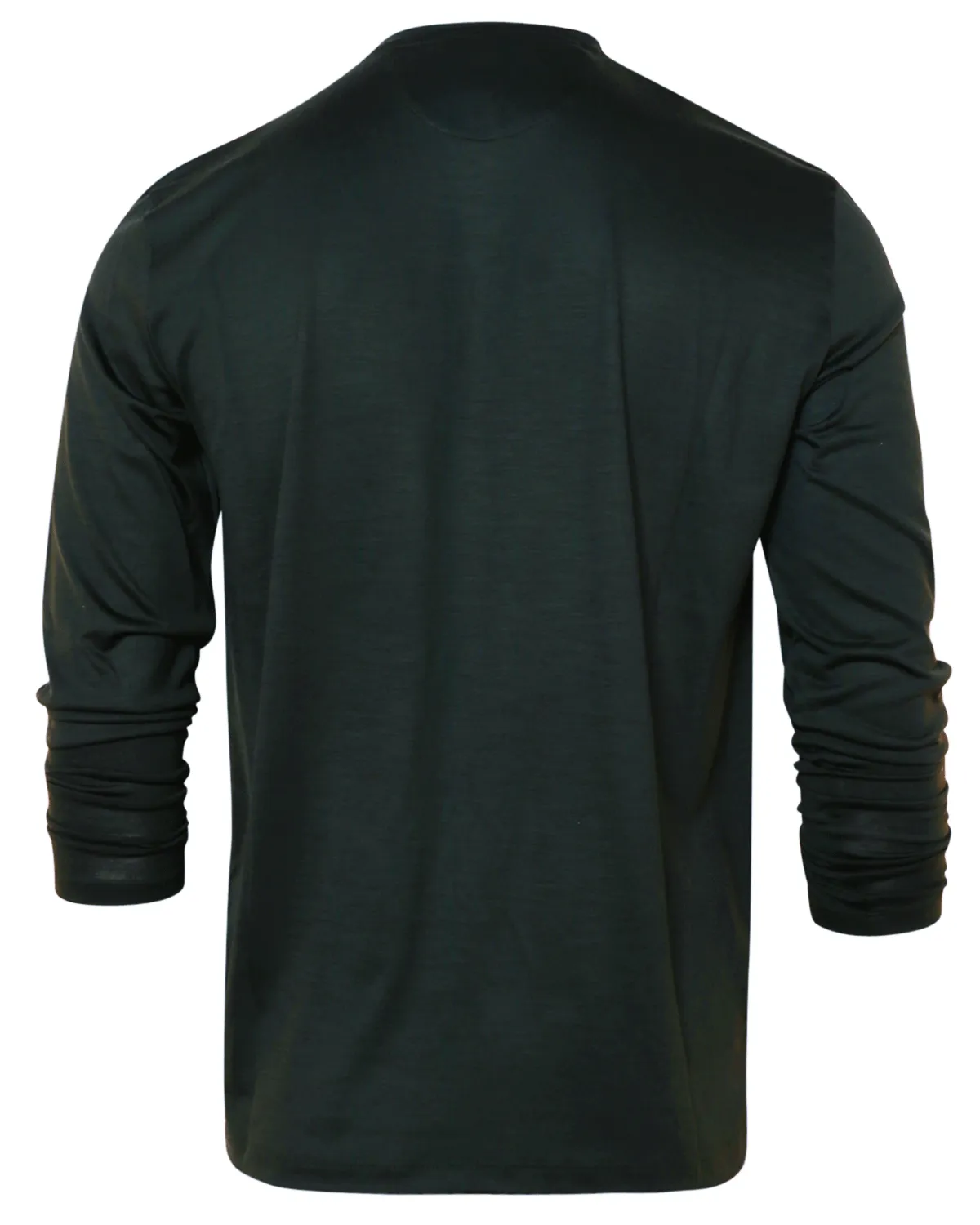 Green Long Sleeve Wool Jersey T-Shirt