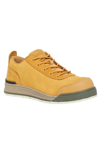 Hard Yakka 3056 Lo, Lace Up, Wide Composite Toe Cap, Safety Work Shoes in Wheat Leather