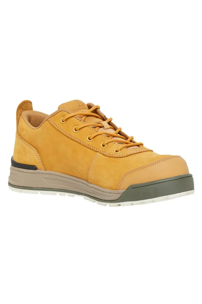 Hard Yakka 3056 Lo, Lace Up, Wide Composite Toe Cap, Safety Work Shoes in Wheat Leather