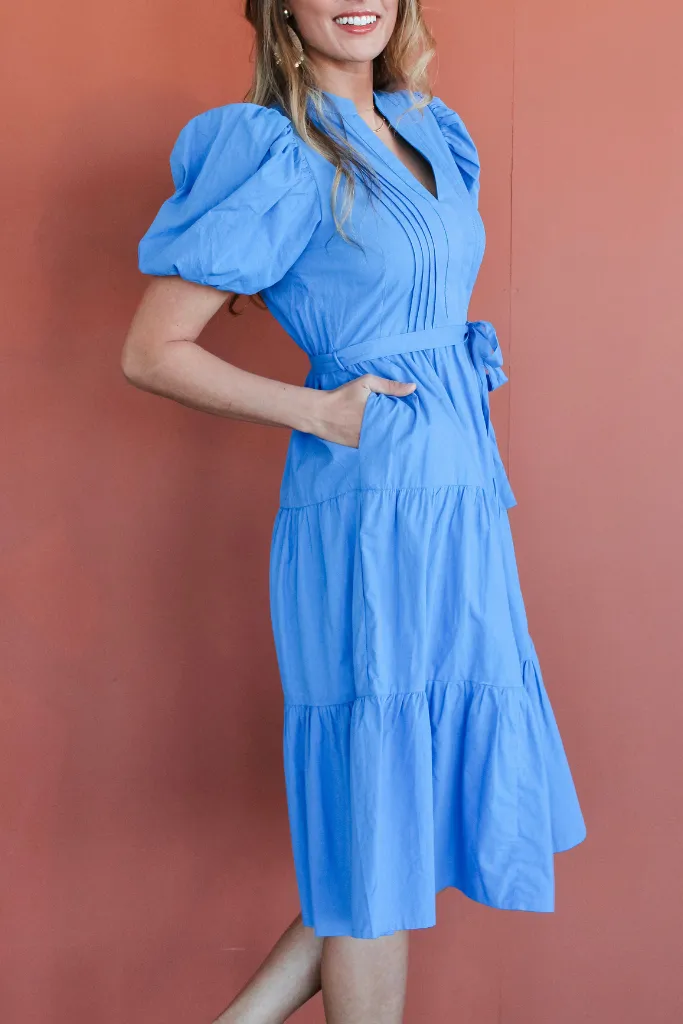 Home To You Midi Dress in True Blue