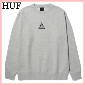 HUF  |Crew Neck Pullovers Unisex Street Style Long Sleeves Plain