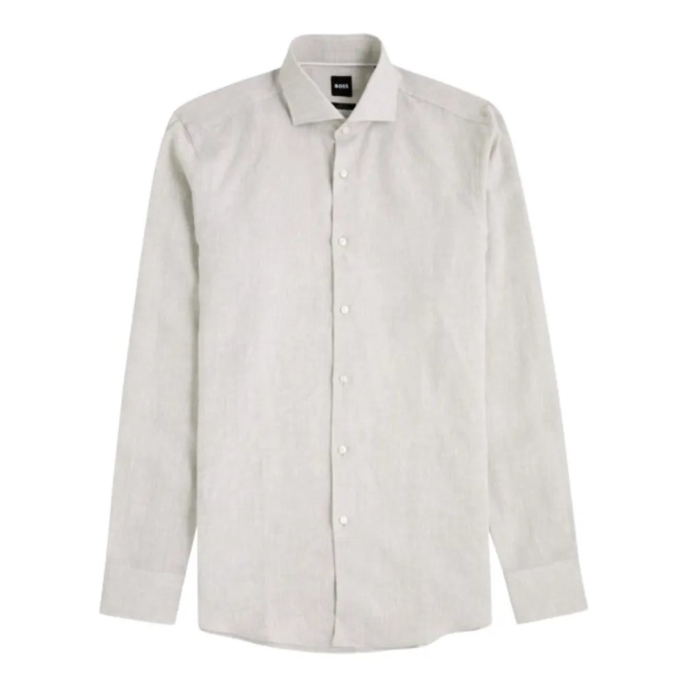 Hugo Boss  |Linen Long Sleeves Plain Shirts