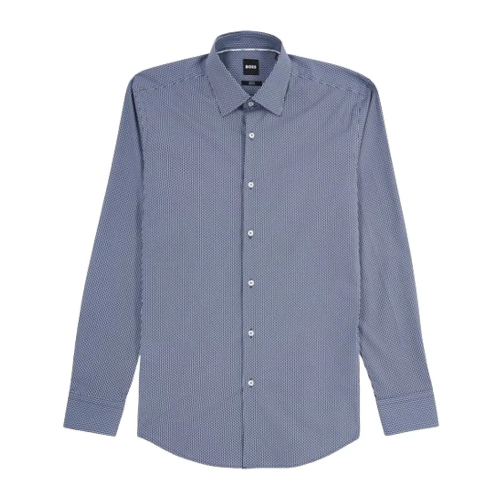 Hugo Boss  |Zigzag Long Sleeves Cotton Shirts