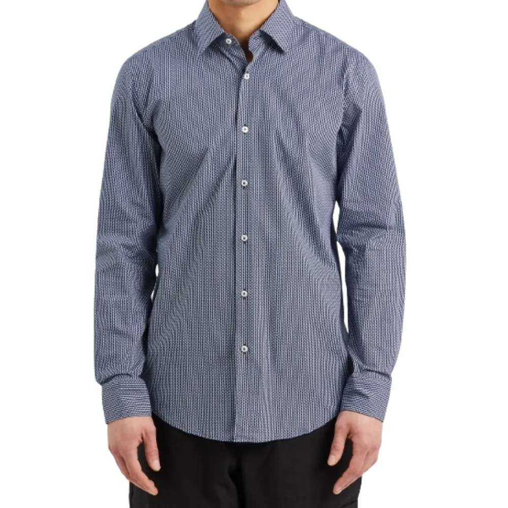 Hugo Boss  |Zigzag Long Sleeves Cotton Shirts