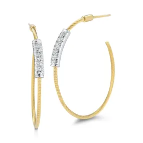 I. Reiss Diamond Hoop Earrings