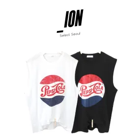 IONSEOUL  |Crew Neck Pullovers Unisex Sleeveless Street Style U-Neck