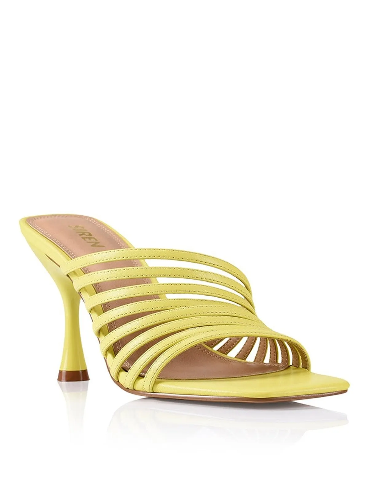 Izaac Stiletto Mules - Lime Leather