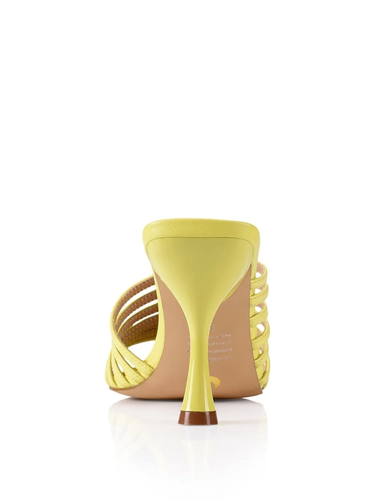 Izaac Stiletto Mules - Lime Leather