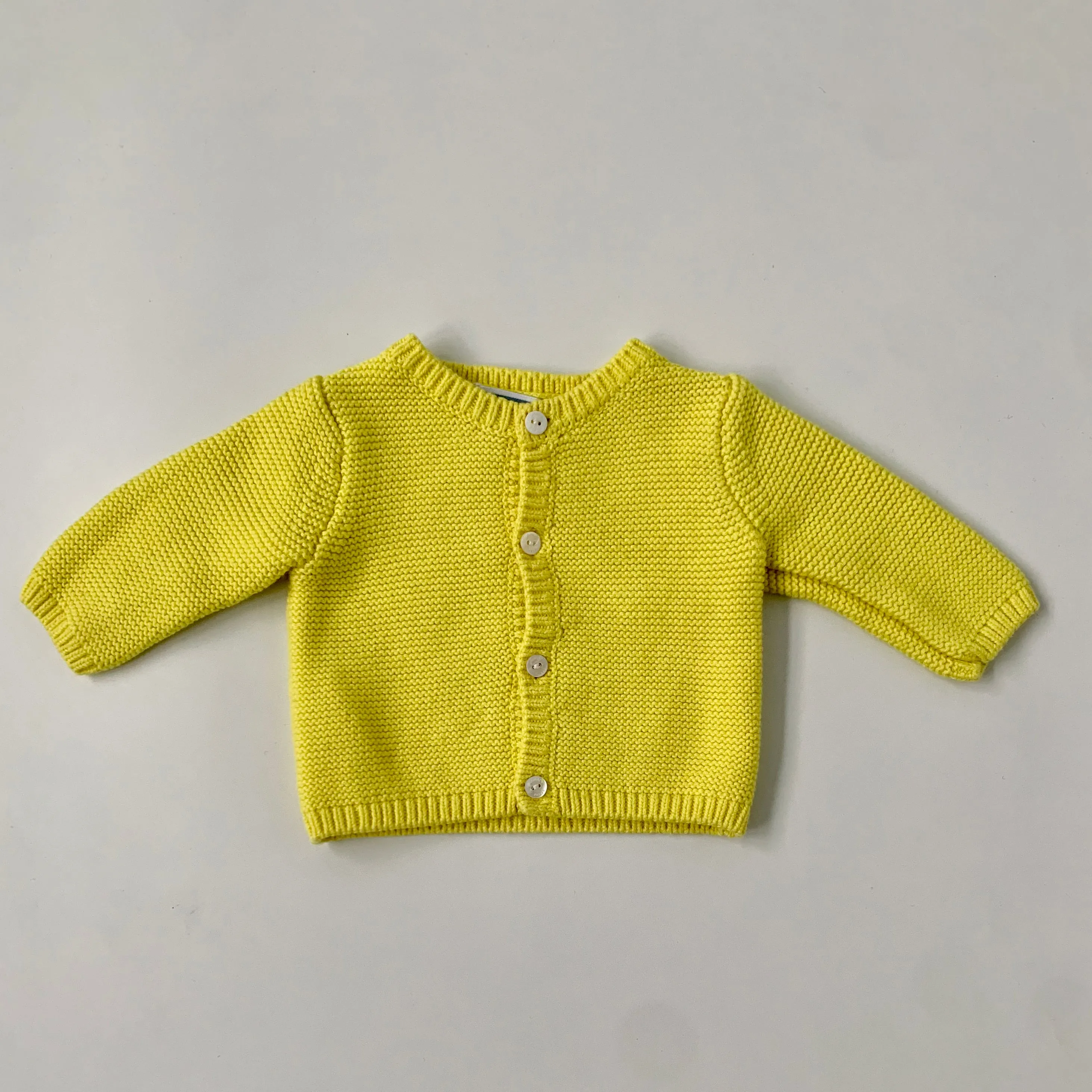 Jacadi Yellow Cotton Cardigan: 1 Month