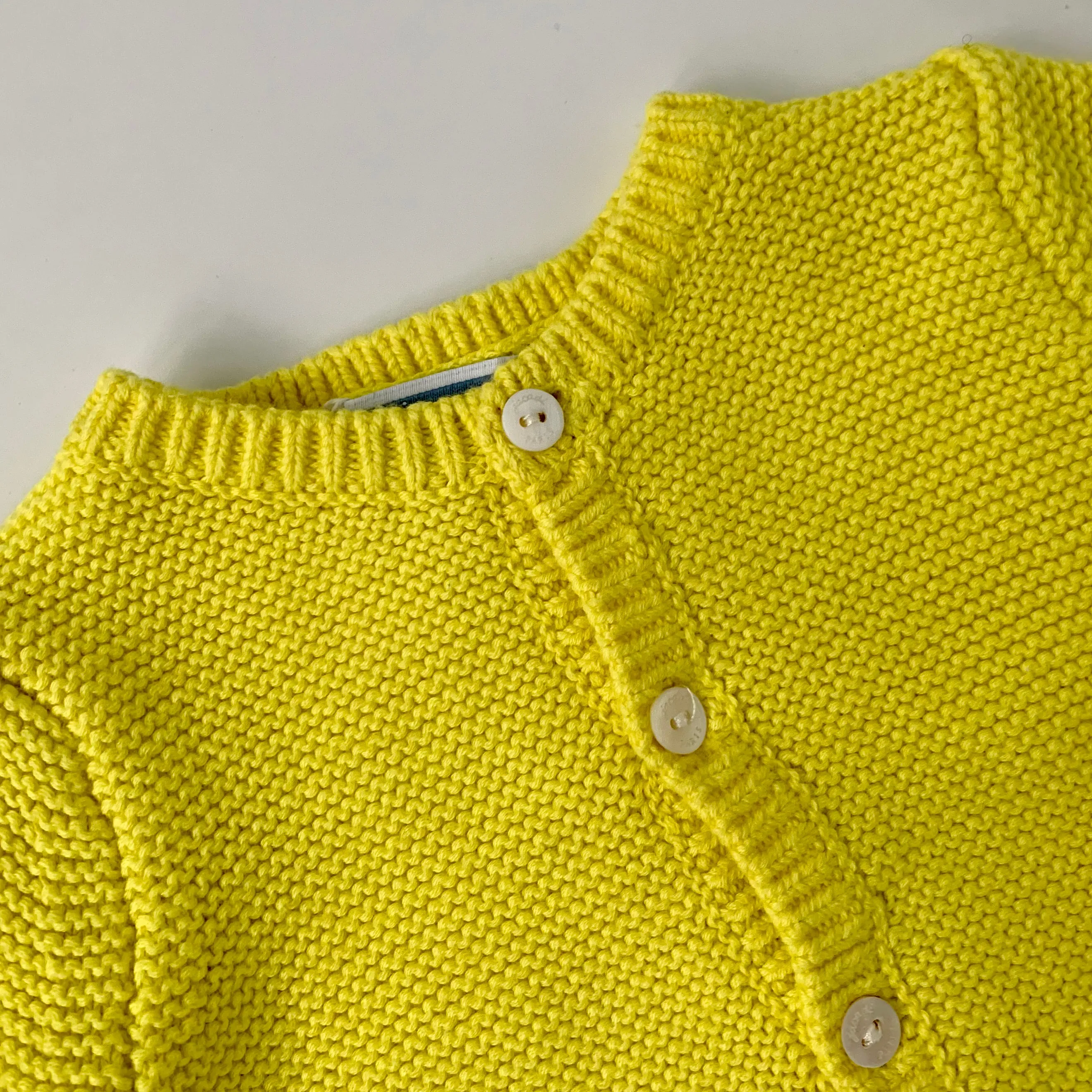 Jacadi Yellow Cotton Cardigan: 1 Month