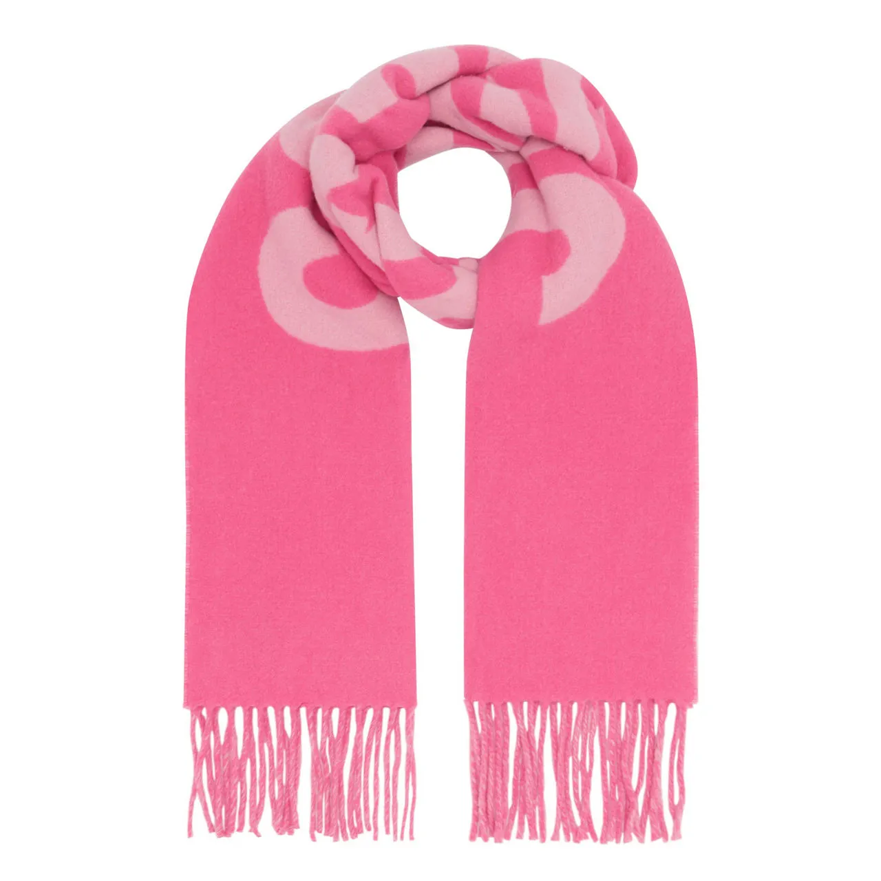 JACQUEMUS Lécharpe Fringe Logo Scarf - Pink