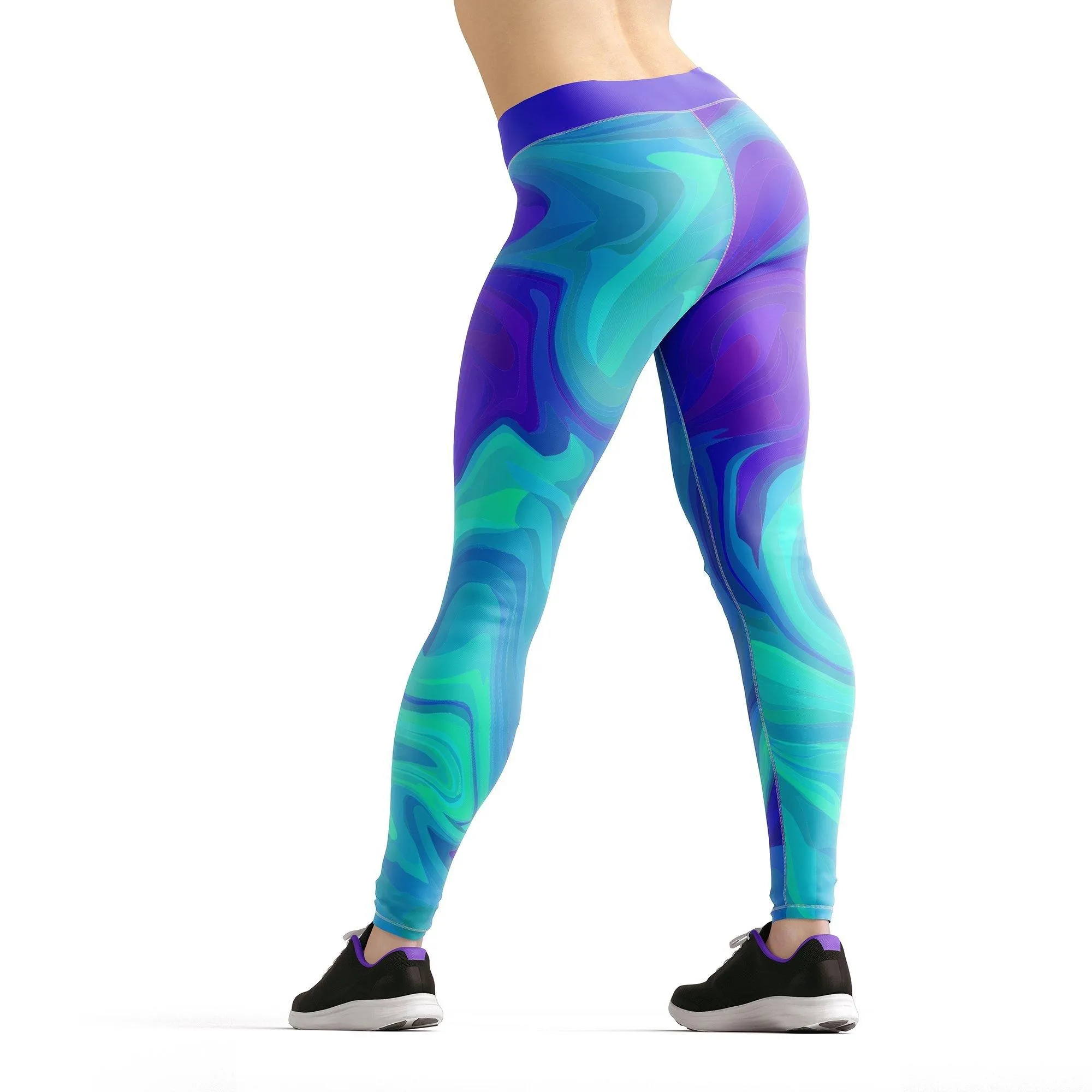 Jean Teal Liquid Leggings