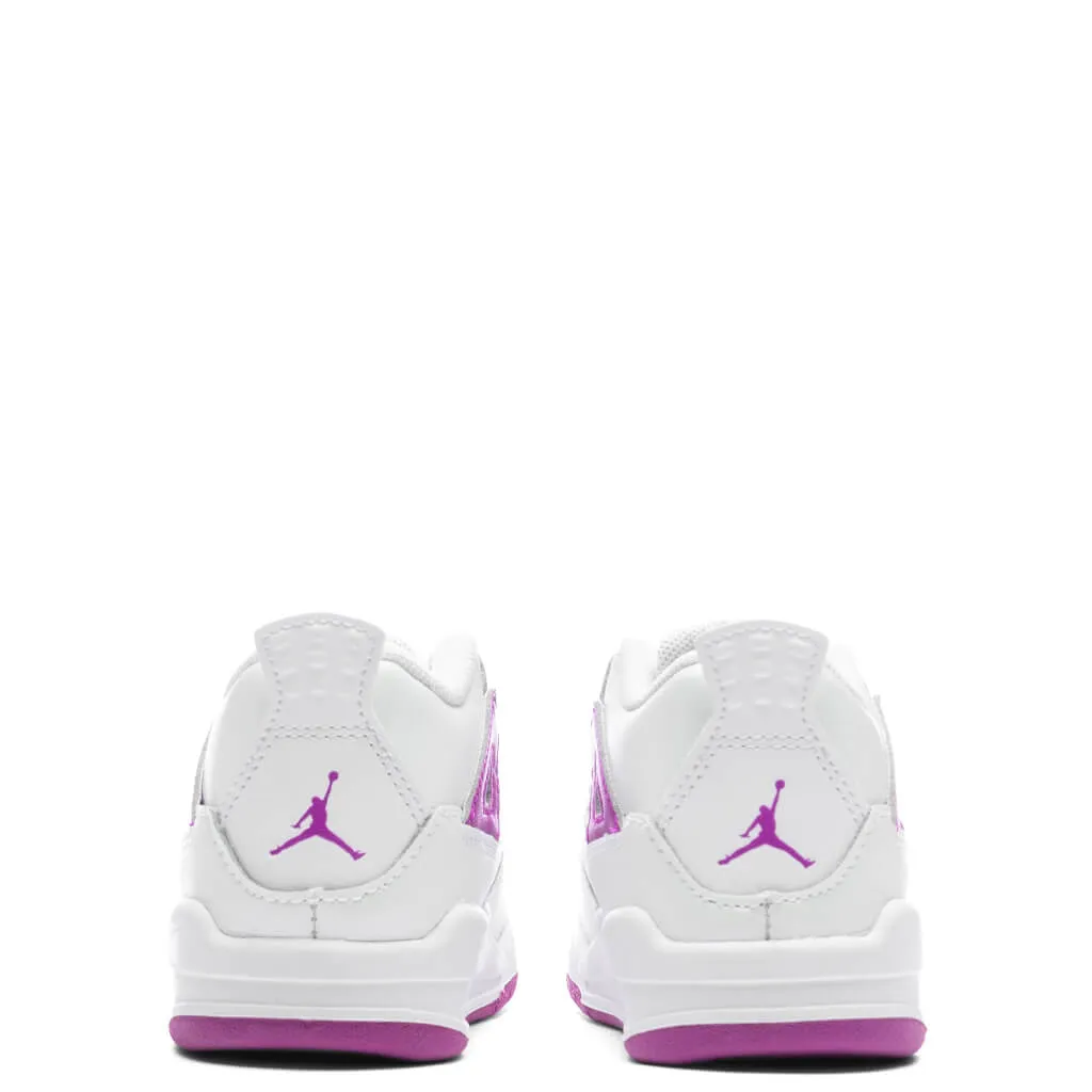 Jordan 4 Retro (TD) - White/Hyper Violet