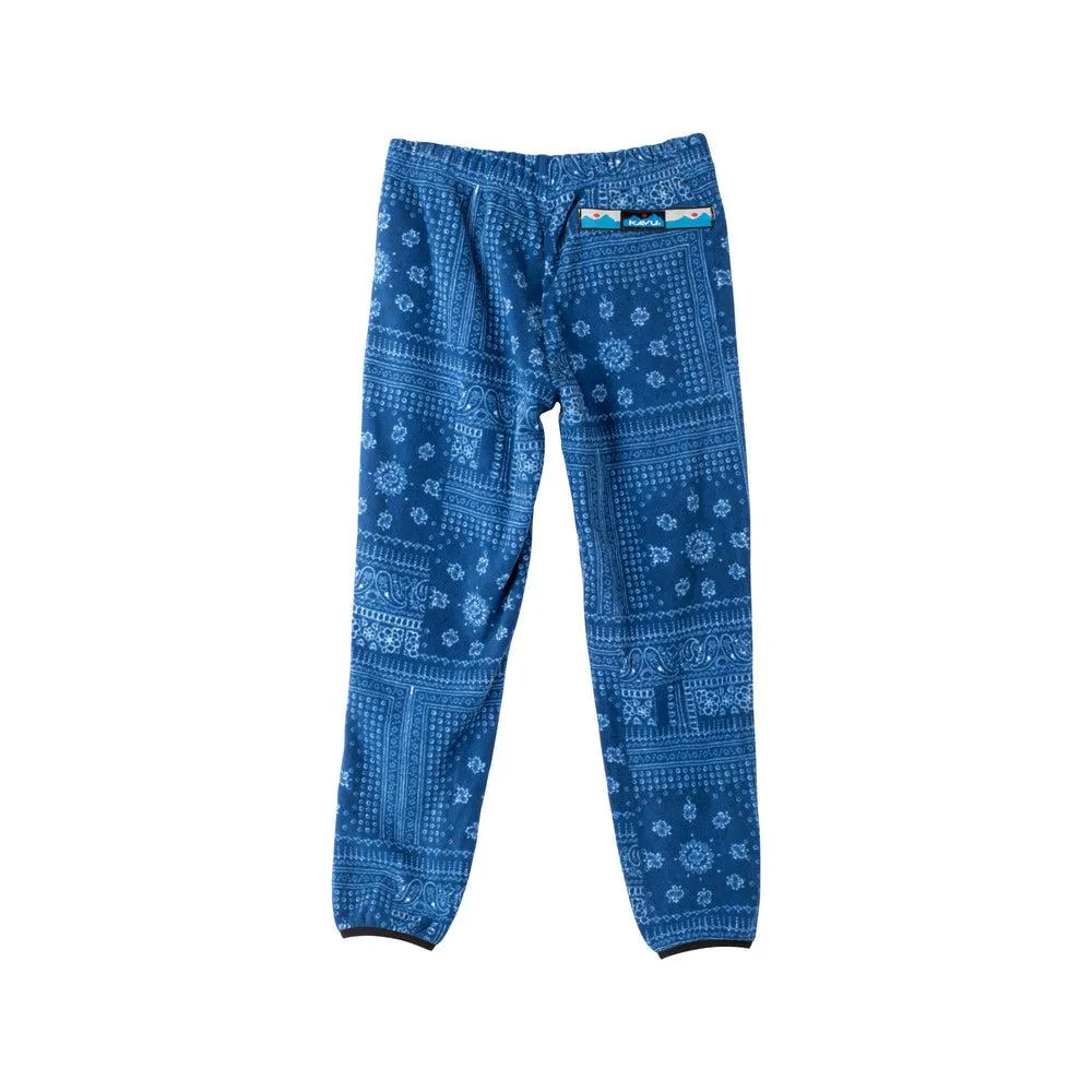 Kavu Cadha Fleece Pant In Blue Bandana