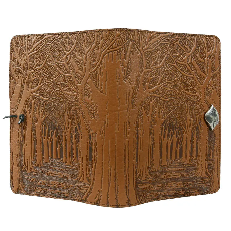 Large Leather Journal - Avenue of Trees in Saddle