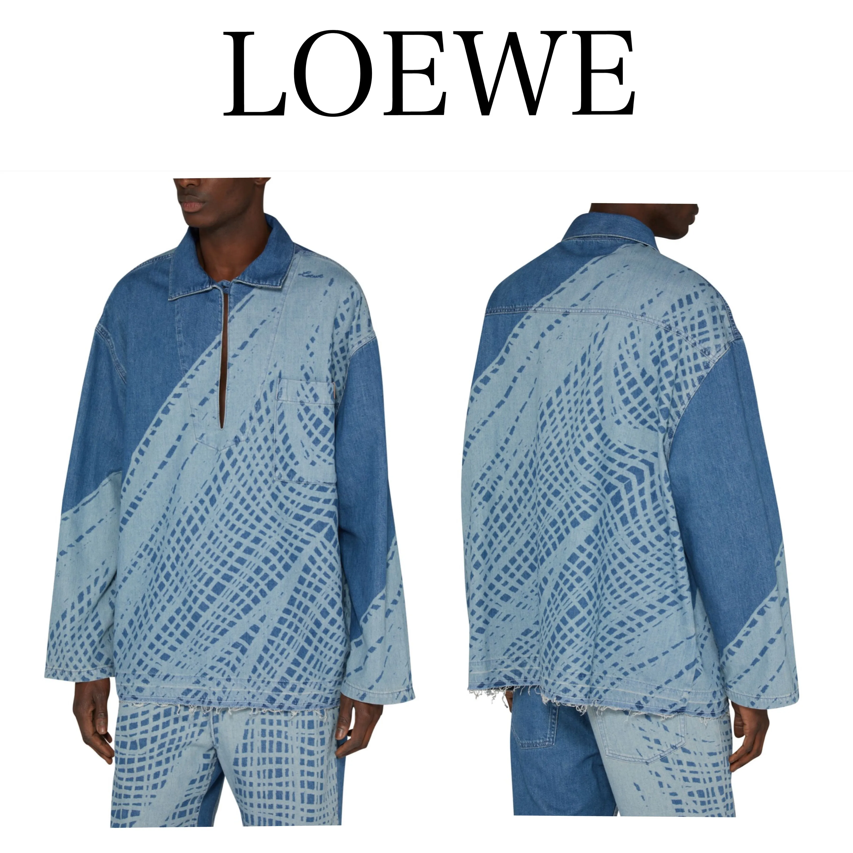 LOEWE  |Long Sleeves Cotton Logo Luxury Polos