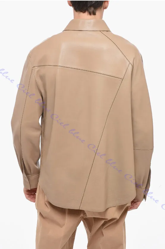 LOEWE  |Long Sleeves Plain Leather Luxury Shirts