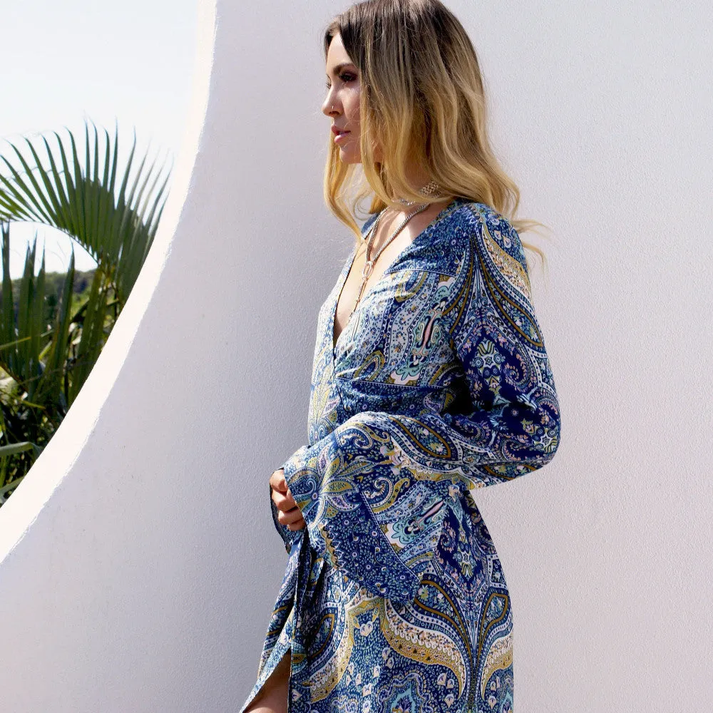 Lucent Bohemian Wrap Dress