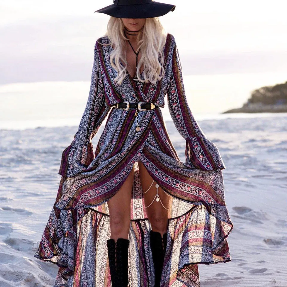 Lucent Bohemian Wrap Dress