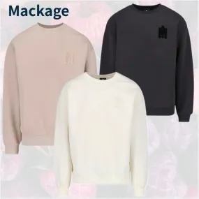 Mackage  |Crew Neck Pullovers Blended Fabrics Street Style