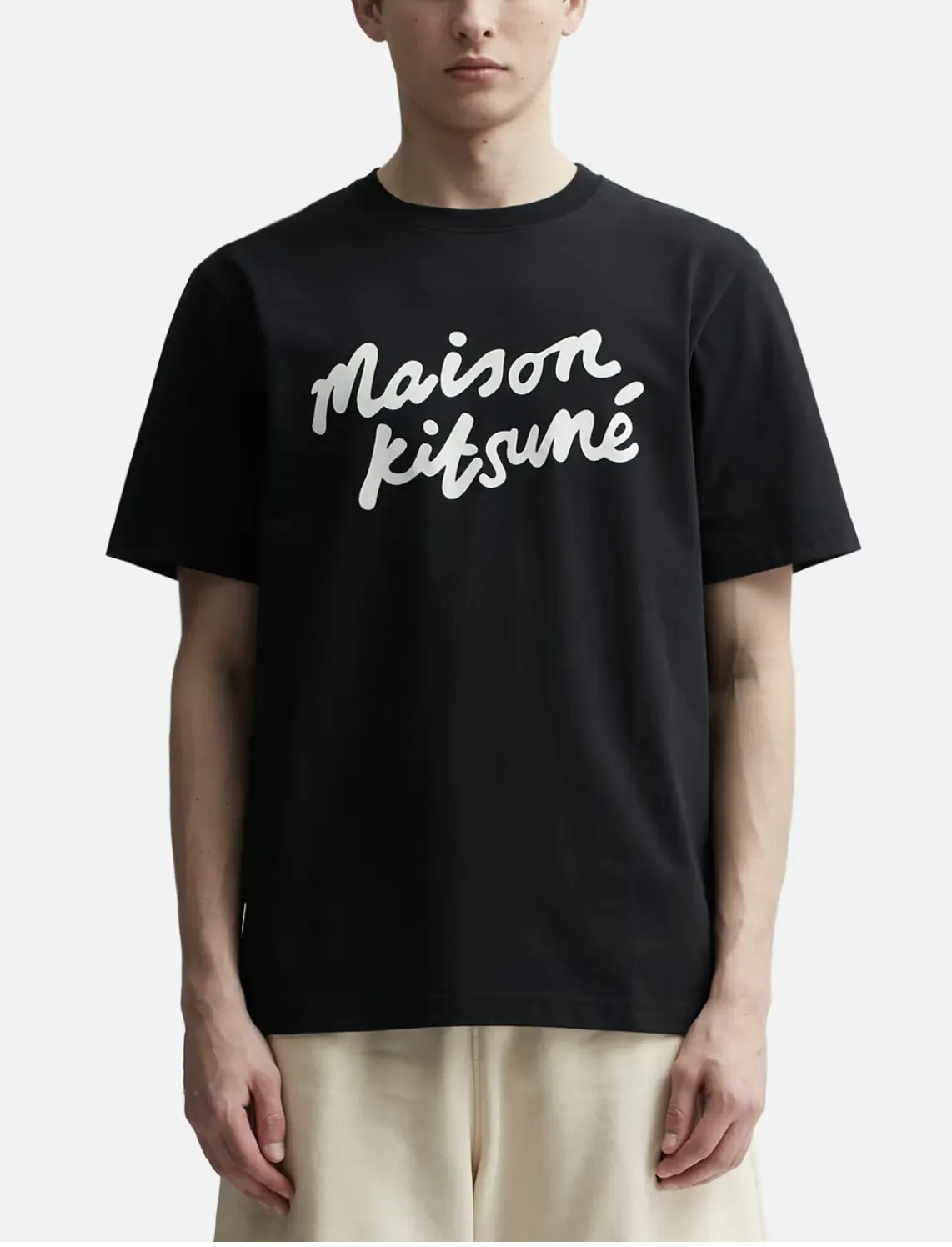 MAISON KITSUNE  |Crew Neck Pullovers Unisex Street Style Plain Cotton