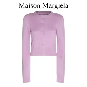 Maison Margiela  |Wool Long Sleeves Plain Cardigans